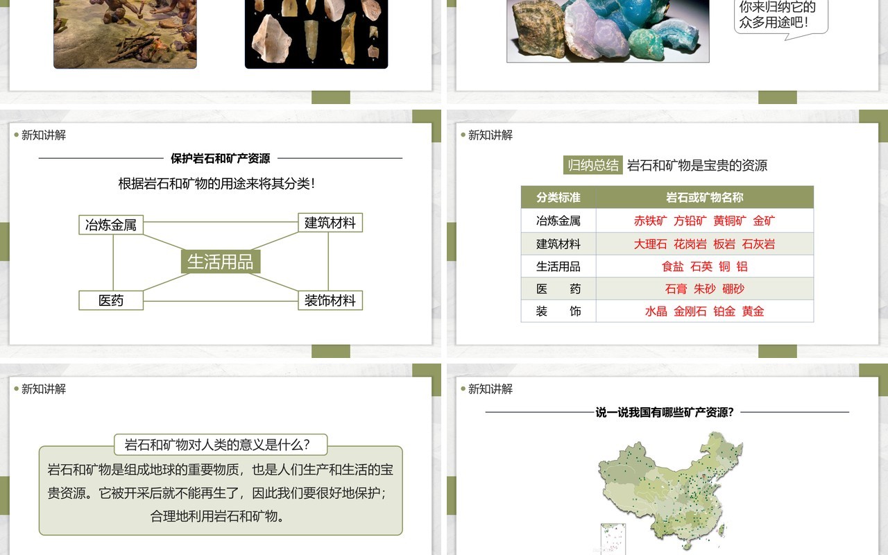 教科版四年级下册岩石、矿物和我们课件PPT模板