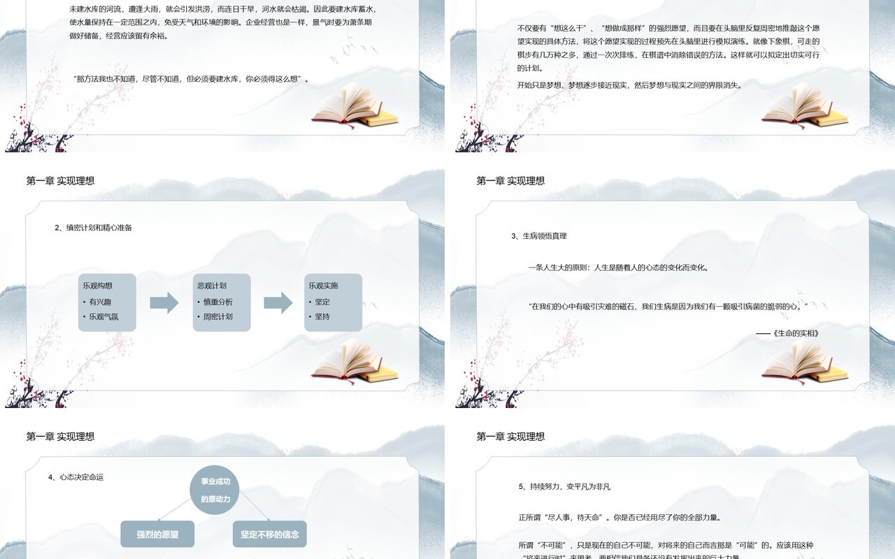 中国风活法稻盛和夫读后感读书笔记分享PPT模板