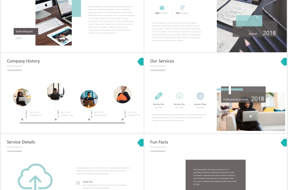 现代简约商务公司接收项目宣传报告总结PPT模板moreno powerpoint template