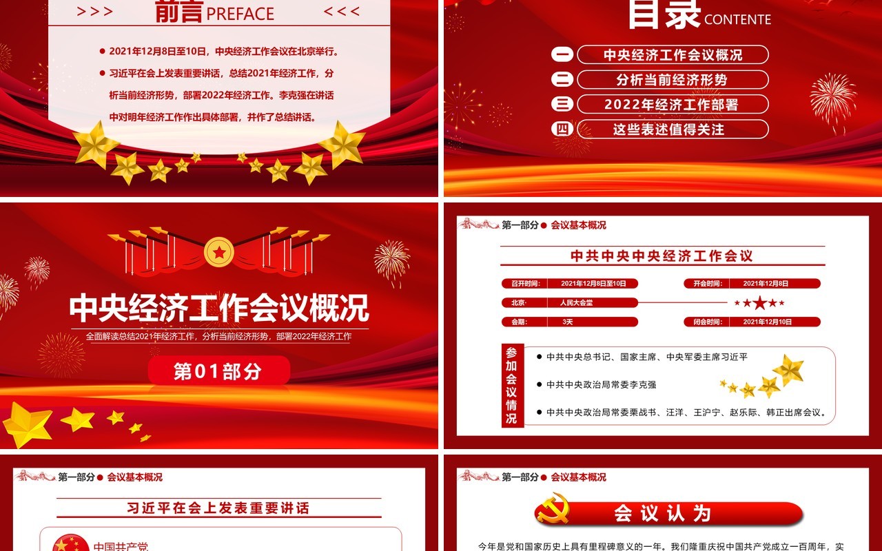 解读2022年中央经济工作会议精神PPT模板