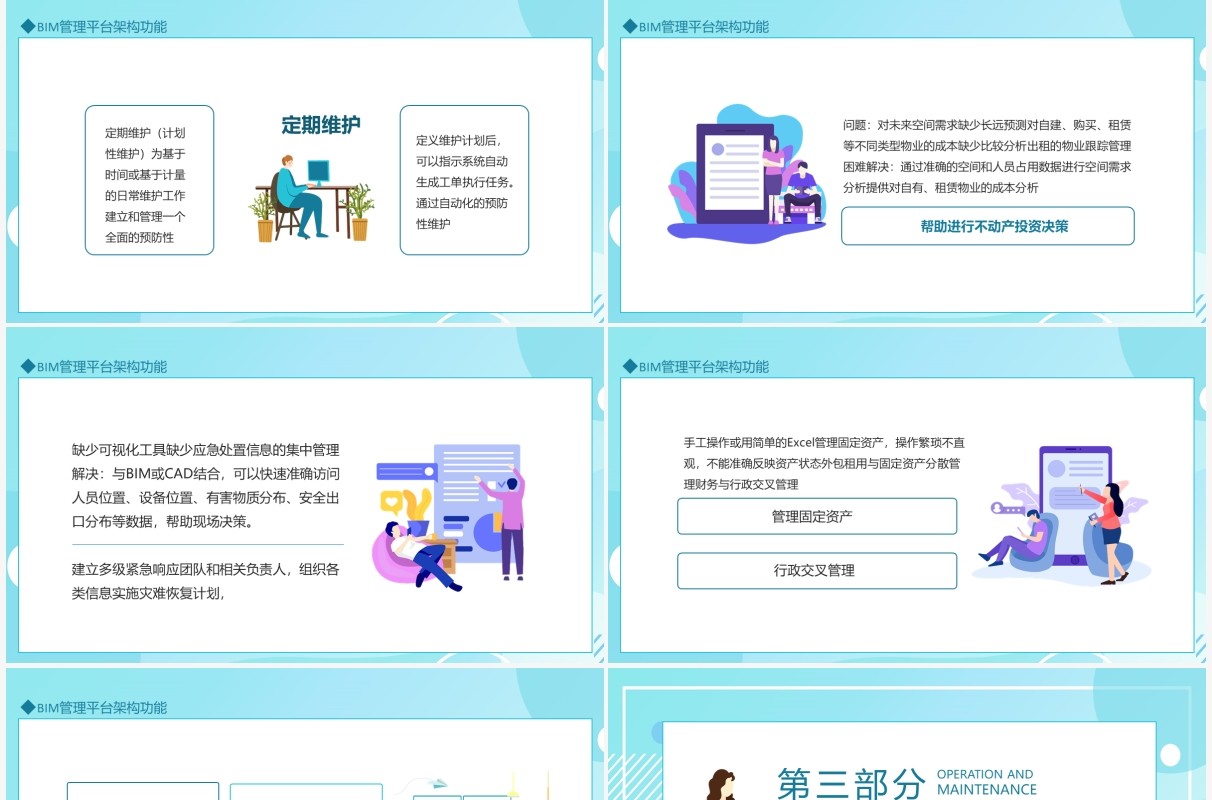 BIMFM运维技术方案动态PPT模板