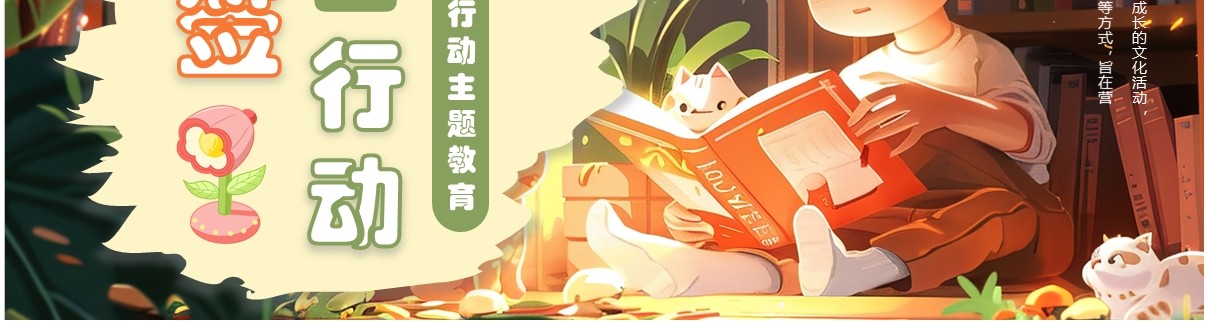 绿色插画风绿书签护苗行动PPT通用模板