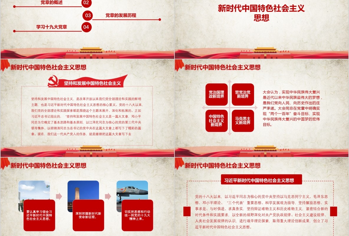学习新微党章党课PPT模板10