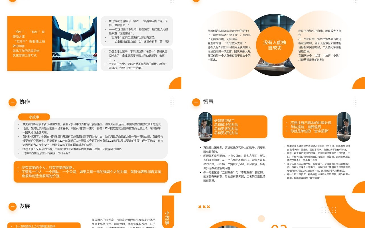 橙色商务风职业素养与个人修养PPT模板