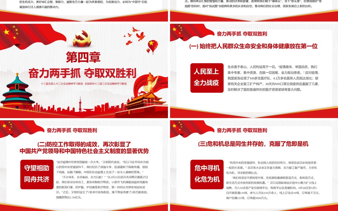 两会会议解读政府工作报告党政PPT模板