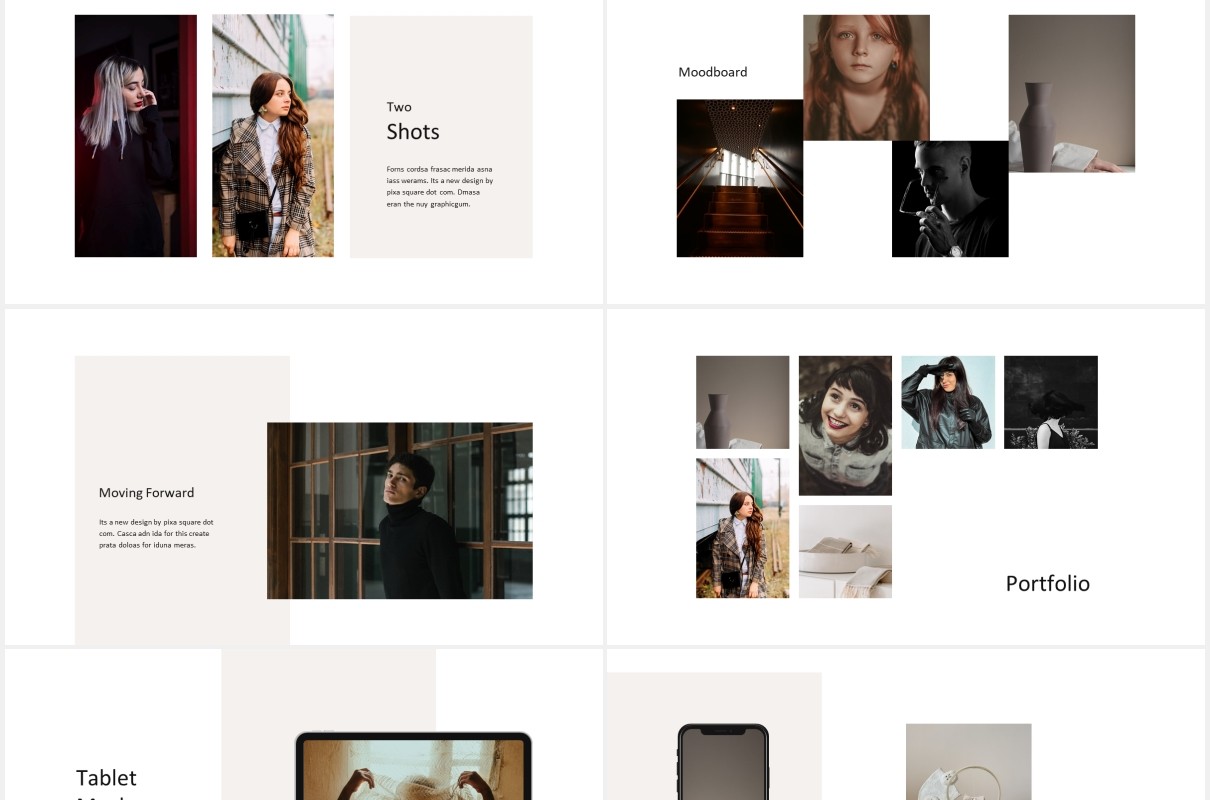 极简个人简历汇报图文展示PPT模板DONA - Media Press Kit Powerpoint Template