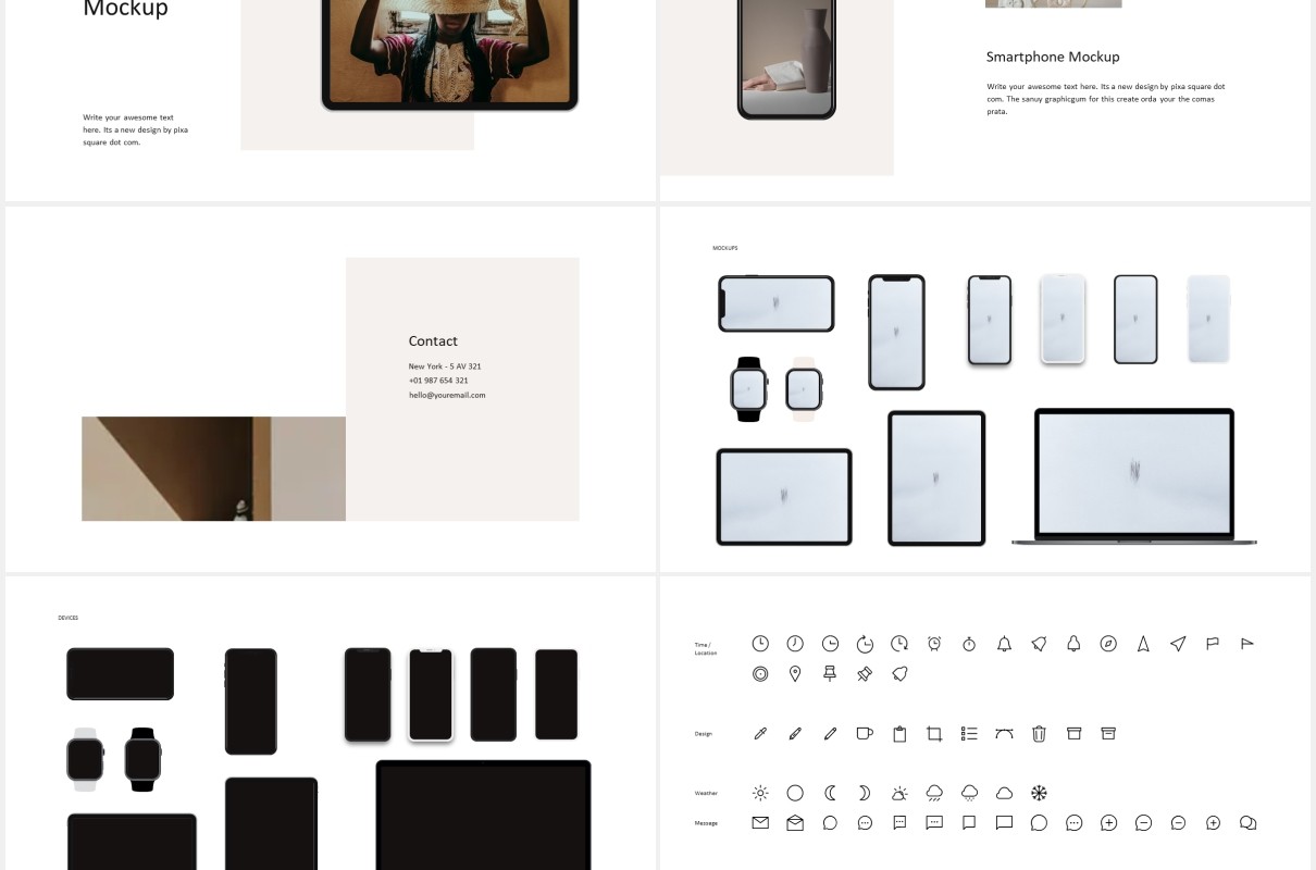 极简个人简历汇报图文展示PPT模板DONA - Media Press Kit Powerpoint Template