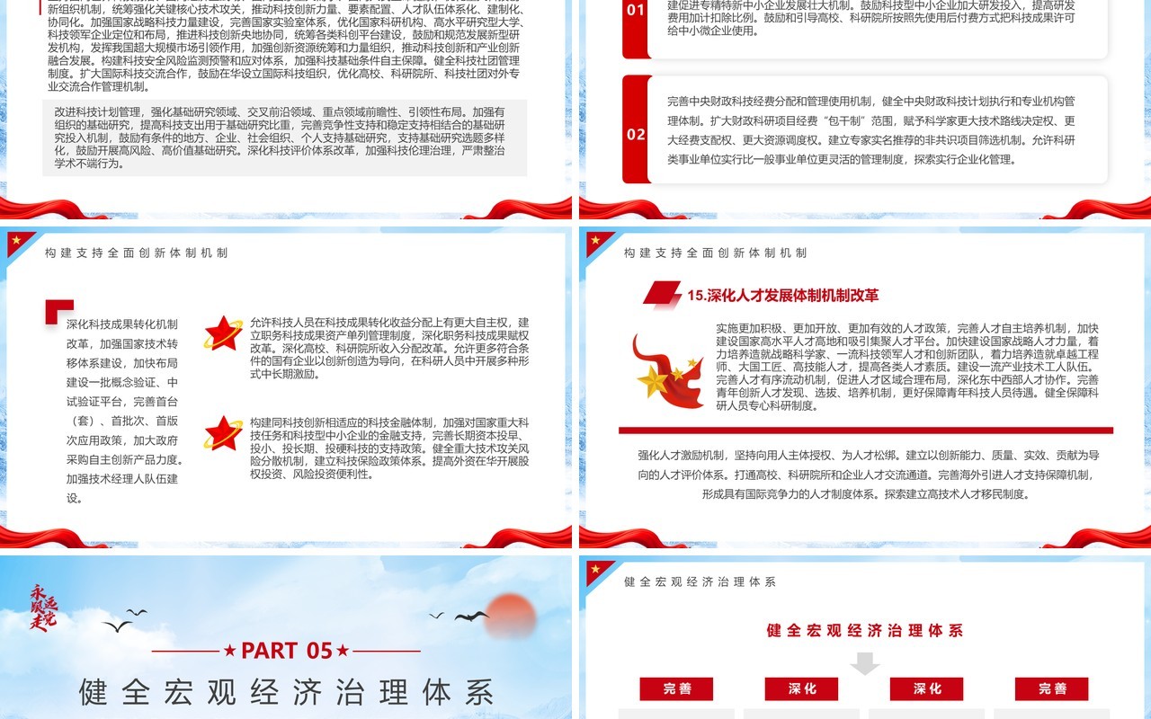 蓝色简约风全面深化改革推进中国式现代化PPT模板