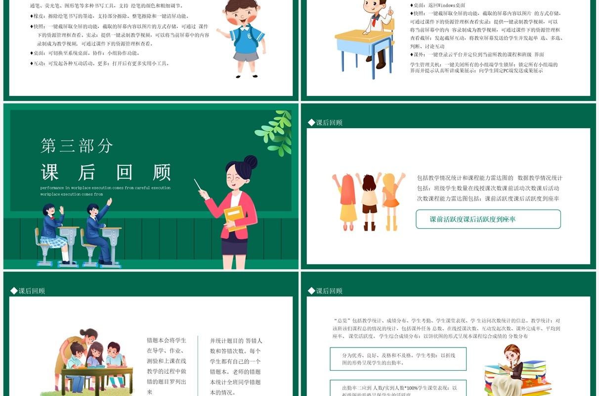 校园智慧教室使用介绍及运用动态PPT模板