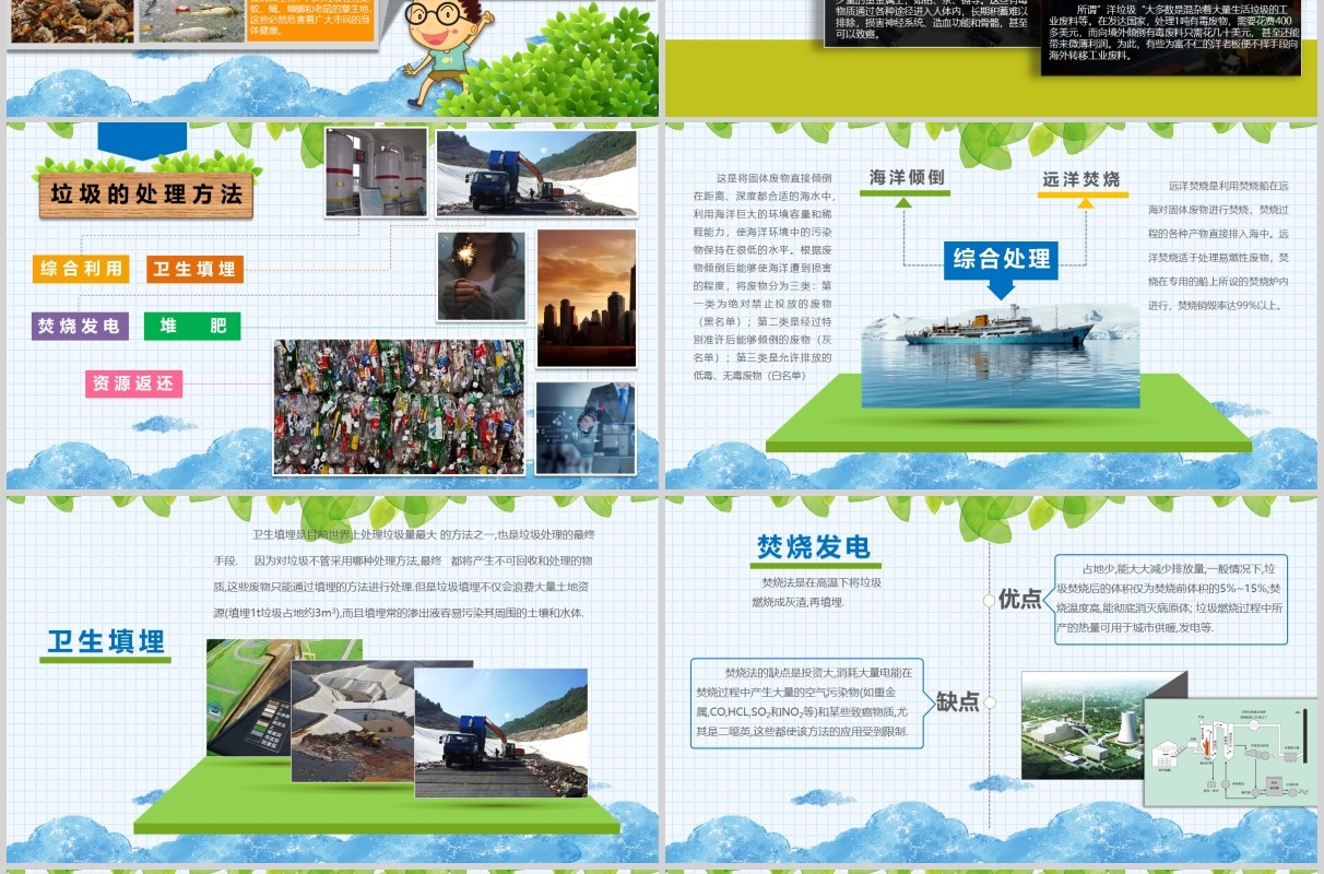 垃圾分类小学课件主题班会PPT模板
