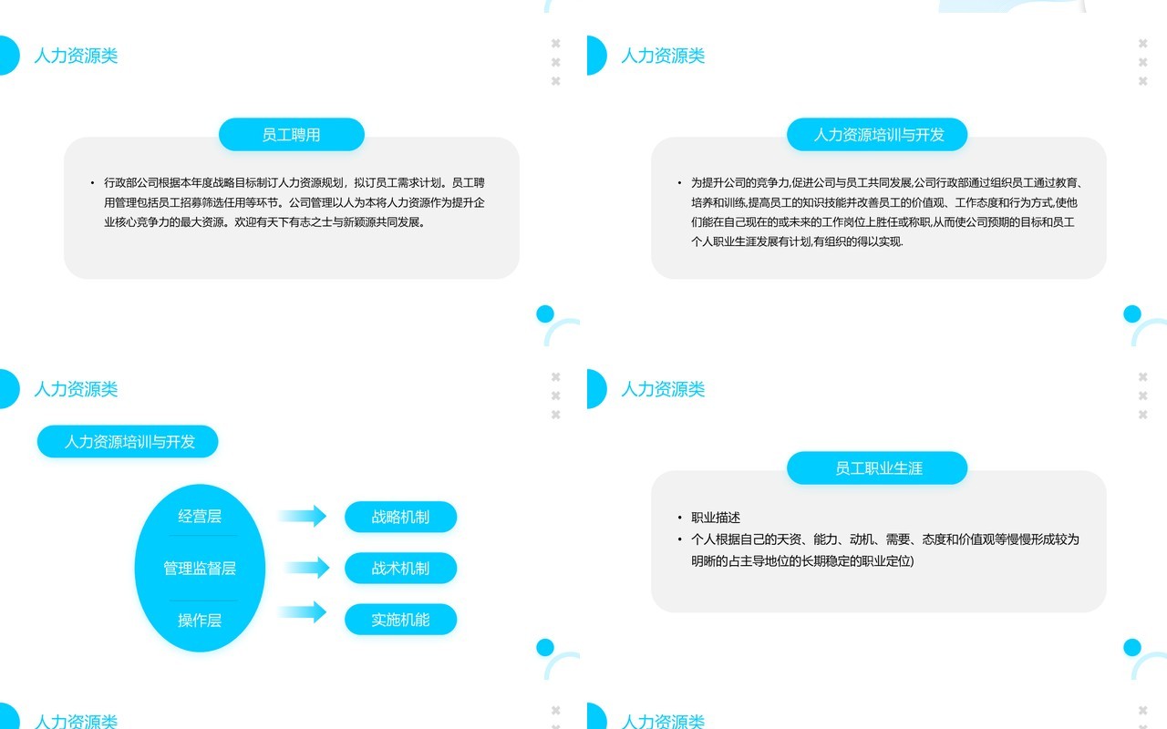 蓝色简约风新员工入职培训PPT模板(1)