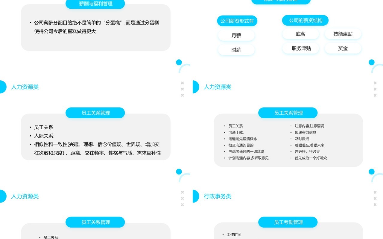 蓝色简约风新员工入职培训PPT模板(1)