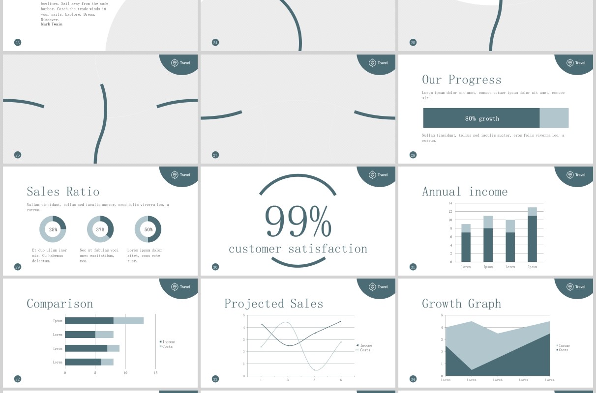 旅行社旅游公司宣传介绍PPT版式模板Travel Agency PowerPoint Presentation Template