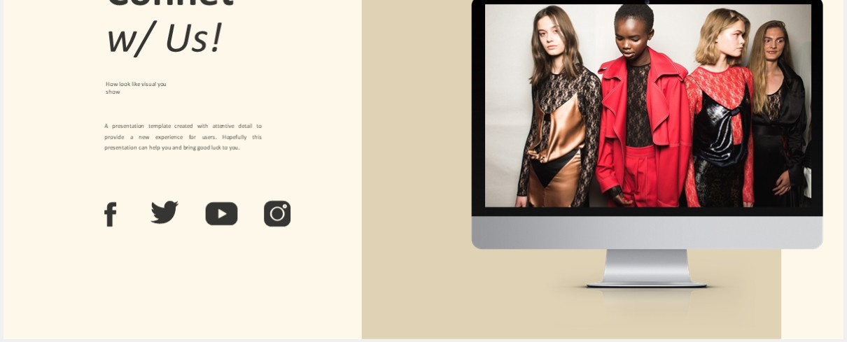 设计师作品集展示PPT模板soffie stylist powerpoint template