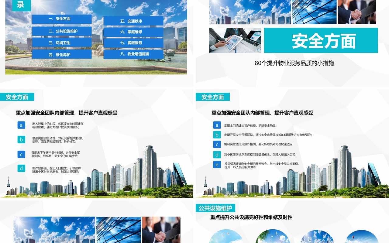 简约物业服务品质提升方案PPT模板