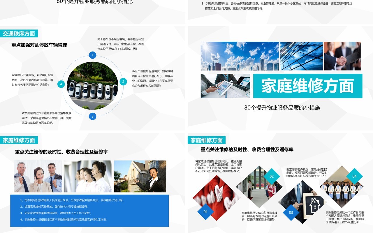 简约物业服务品质提升方案PPT模板