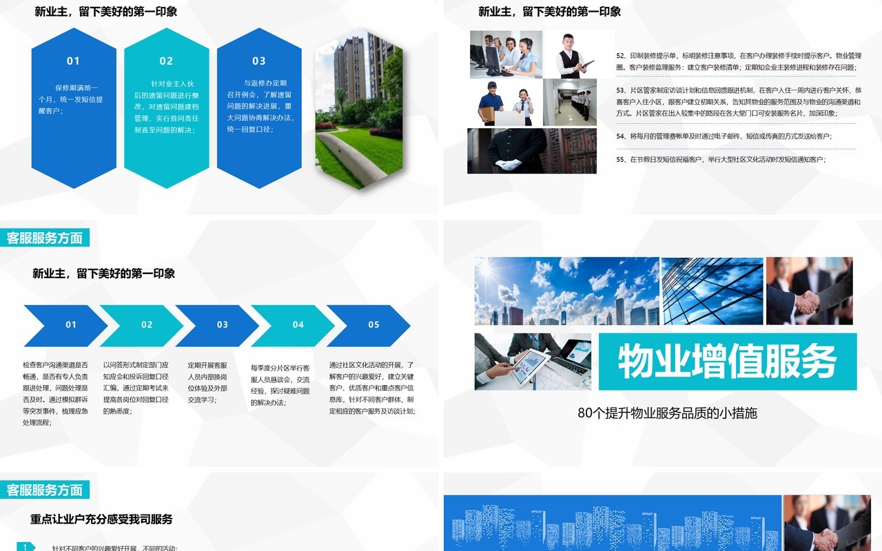 简约物业服务品质提升方案PPT模板