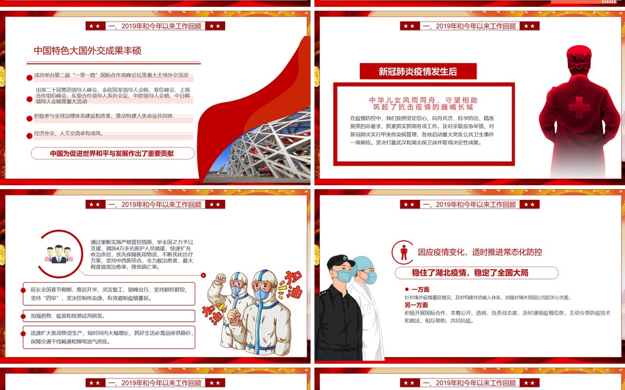 全面学习解读政府工作报告两会专题党建PPT模板