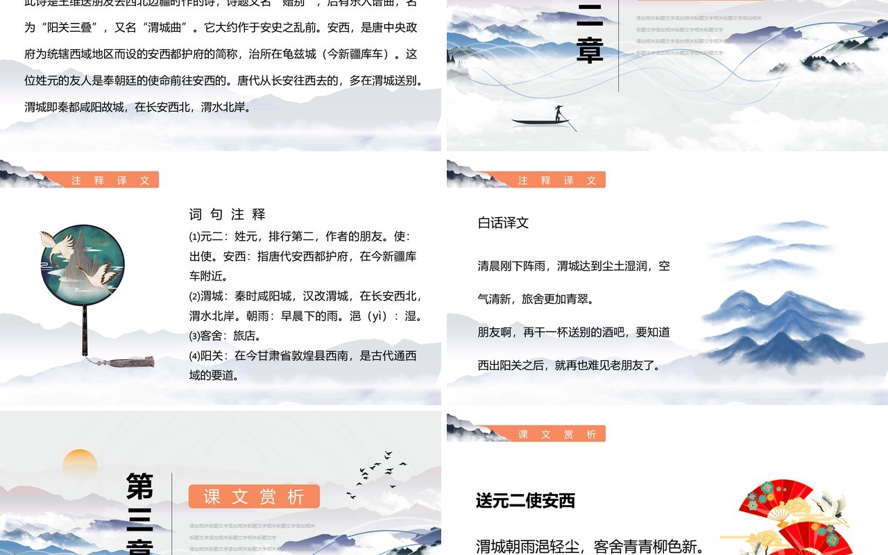 部编版五年级语文下册送元二使安西课件PPT模板