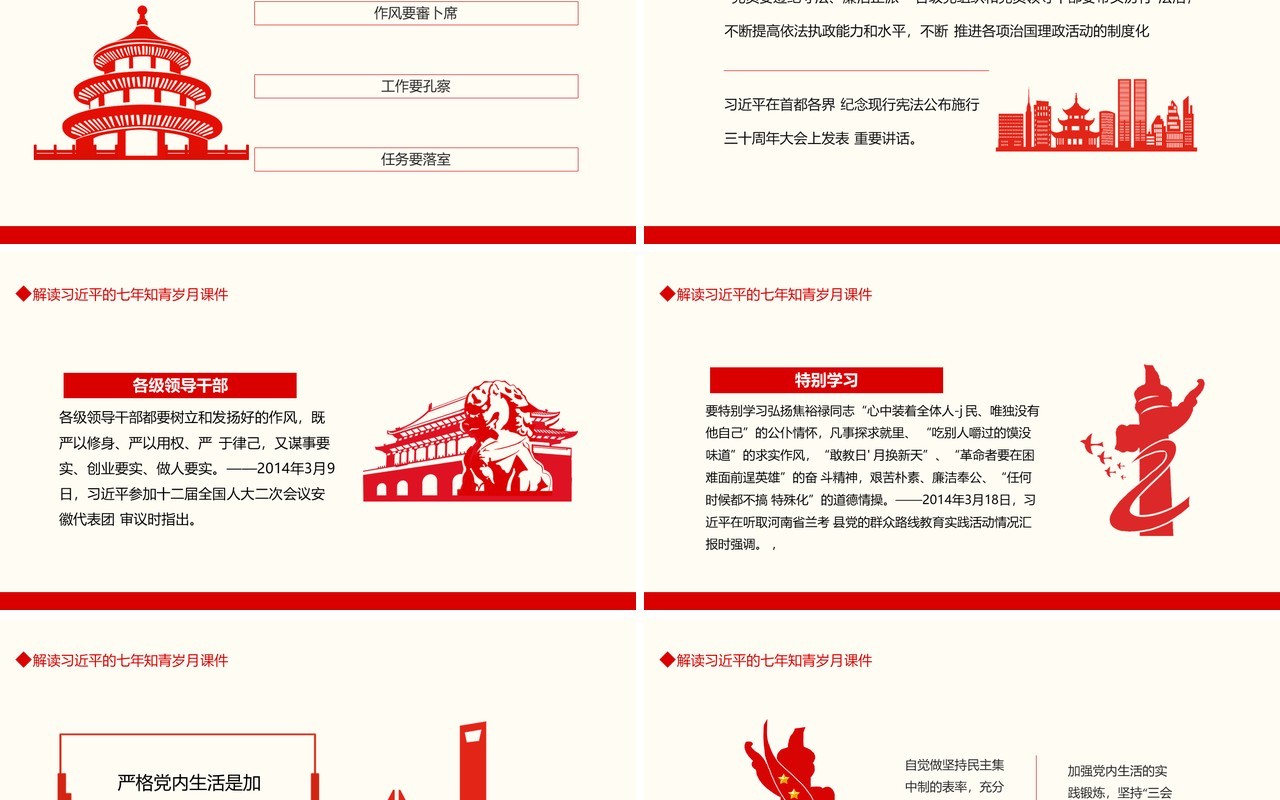 解读习近平的七年知青岁月课件动态PPT模板