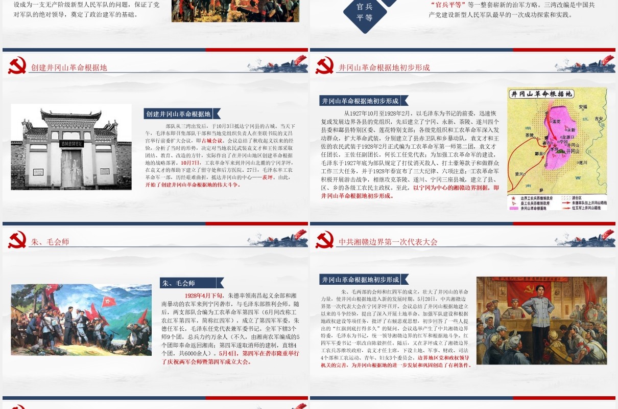 做合格党员弘扬井冈山精神党建党课PPT模板