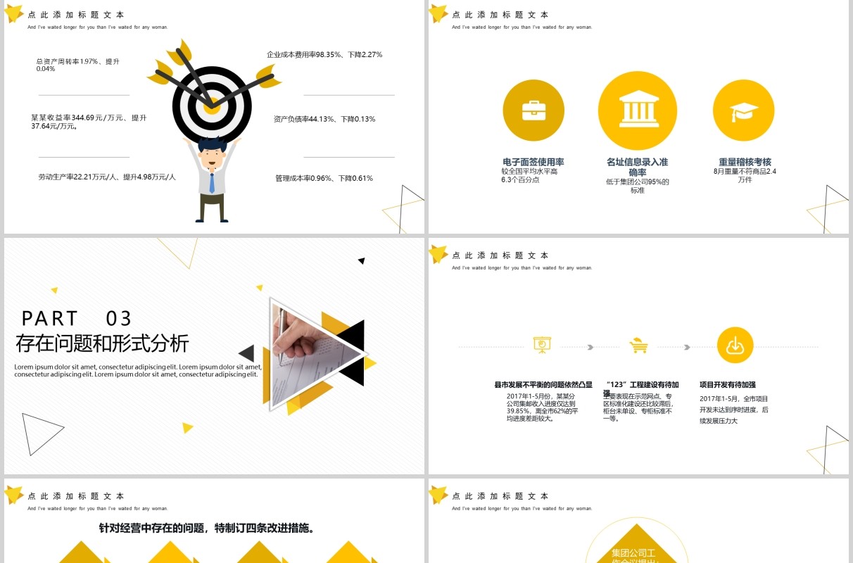 简约经营分析工作汇报PPT模板