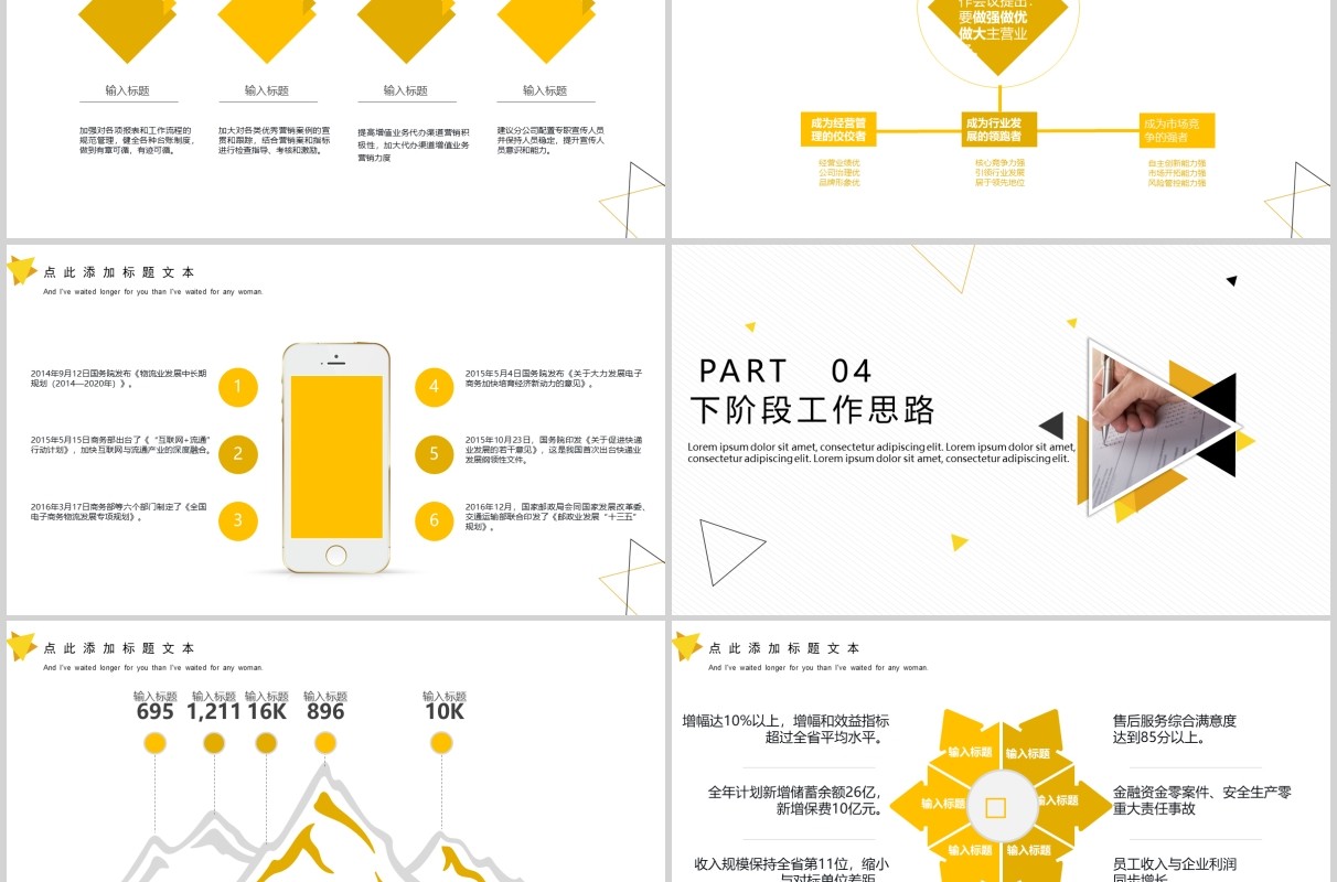 简约经营分析工作汇报PPT模板