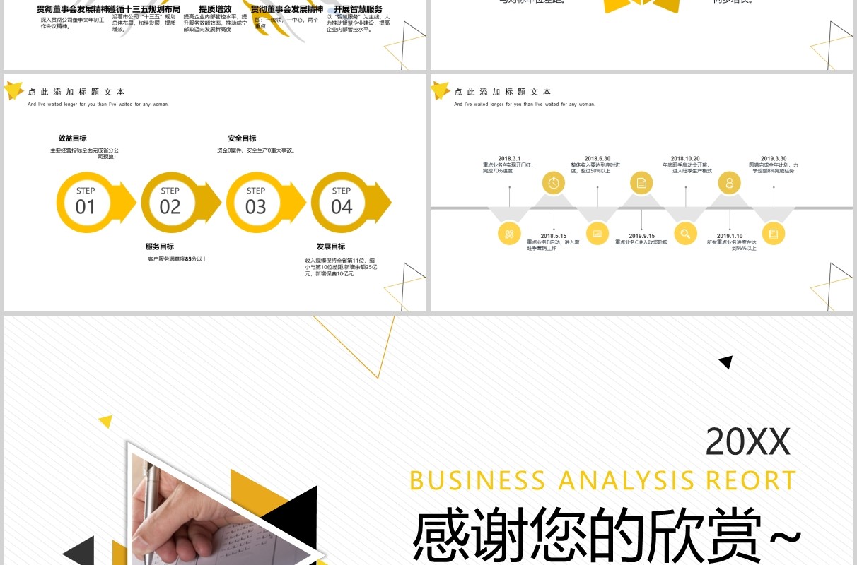 简约经营分析工作汇报PPT模板