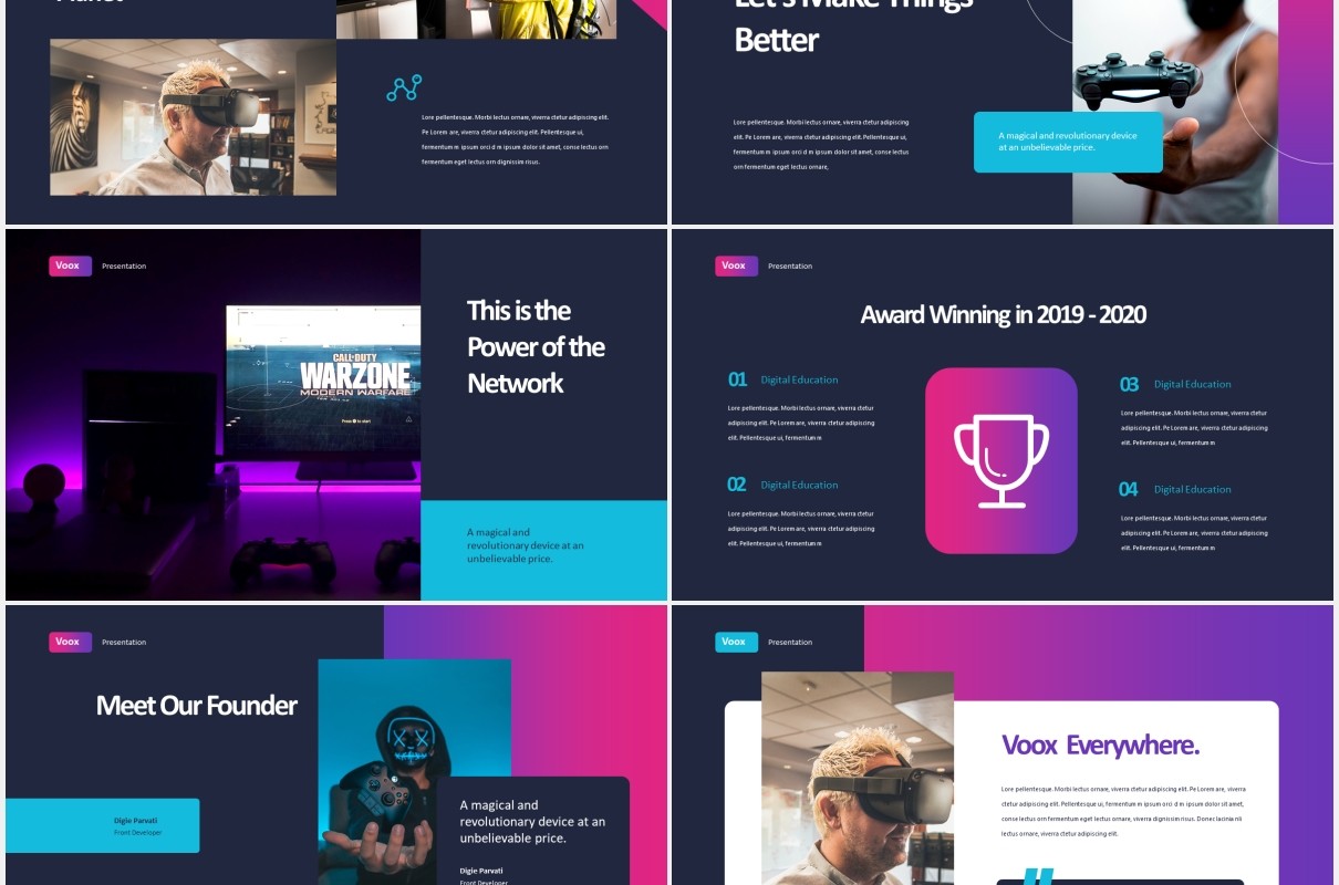 创意商务工作报告PPT模板voox creative business powerpoint template
