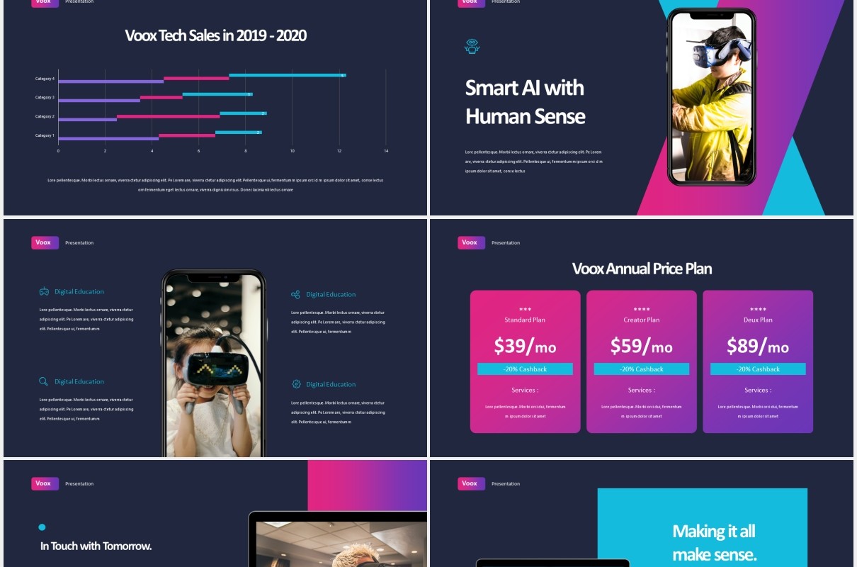 创意商务工作报告PPT模板voox creative business powerpoint template