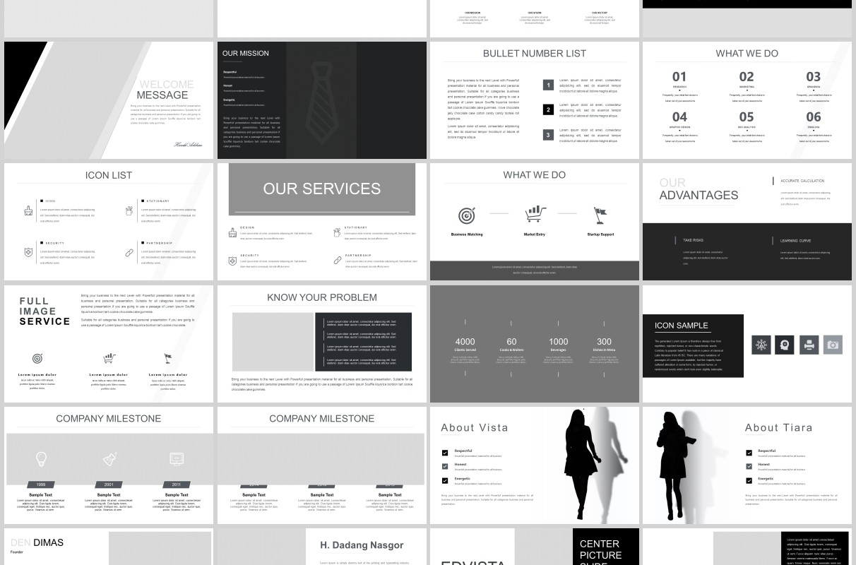 大气项目产品宣传介绍PPT可视化版式模板EDVISTA - Powerpoint Template