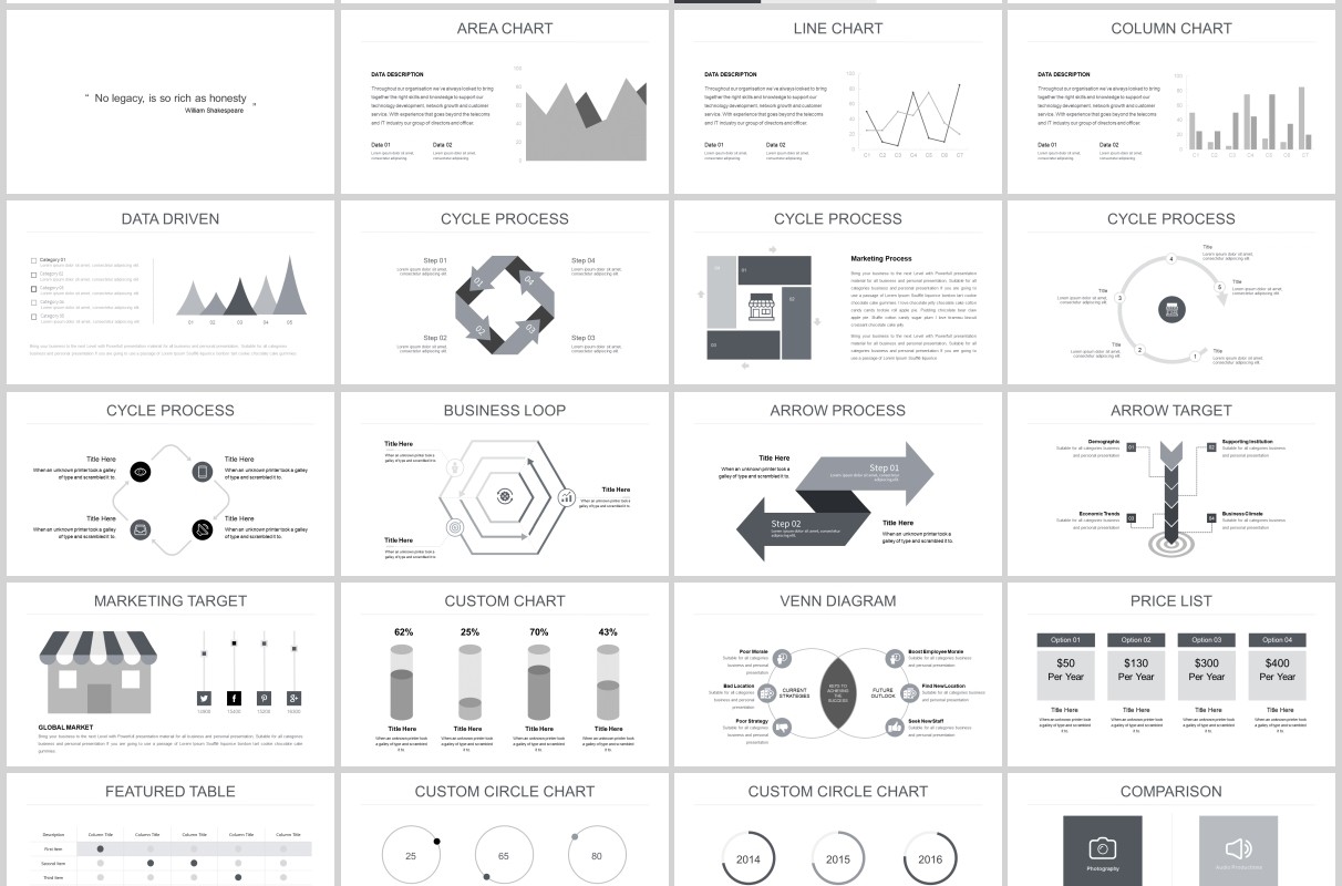 大气项目产品宣传介绍PPT可视化版式模板EDVISTA - Powerpoint Template