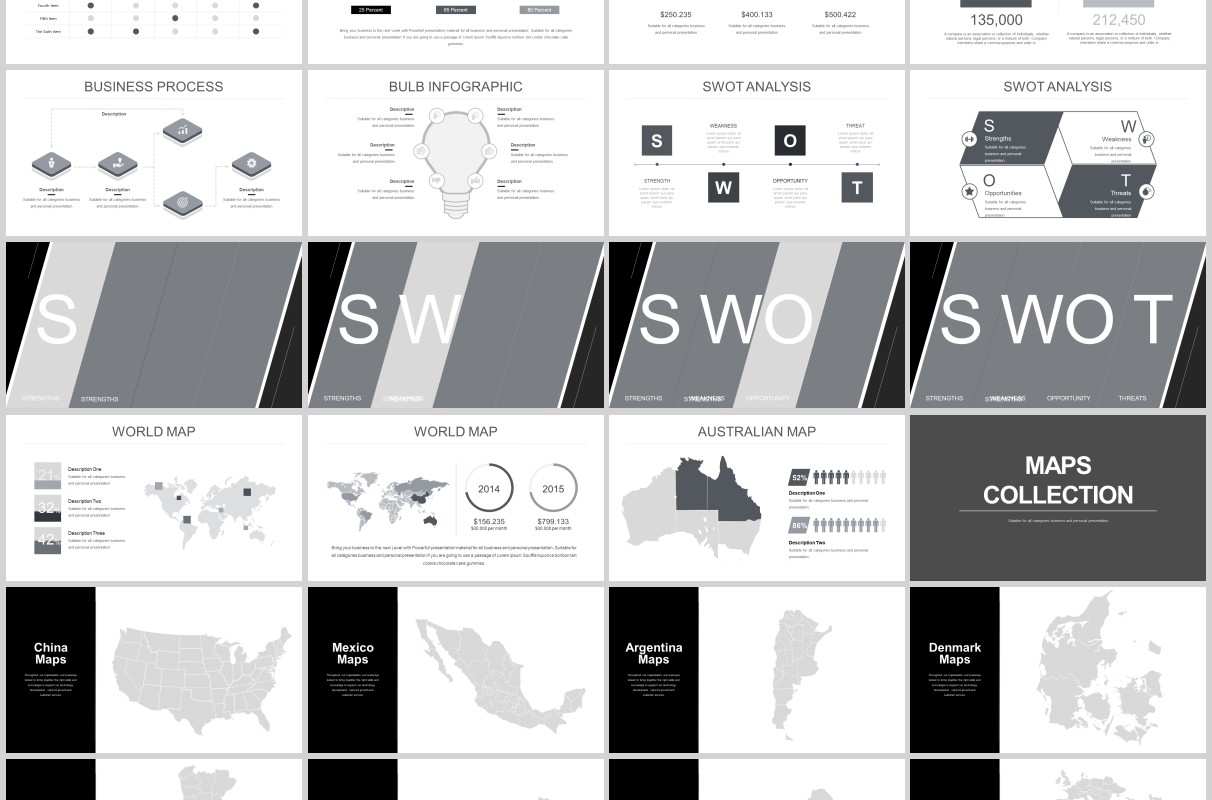 大气项目产品宣传介绍PPT可视化版式模板EDVISTA - Powerpoint Template