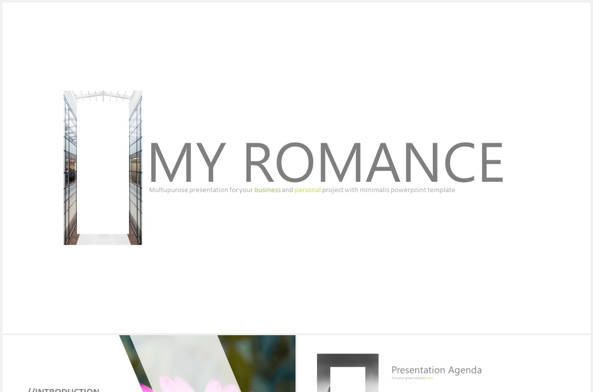 简约工作汇报拼图信息图表PPT图片版式模板my romance powerpoint