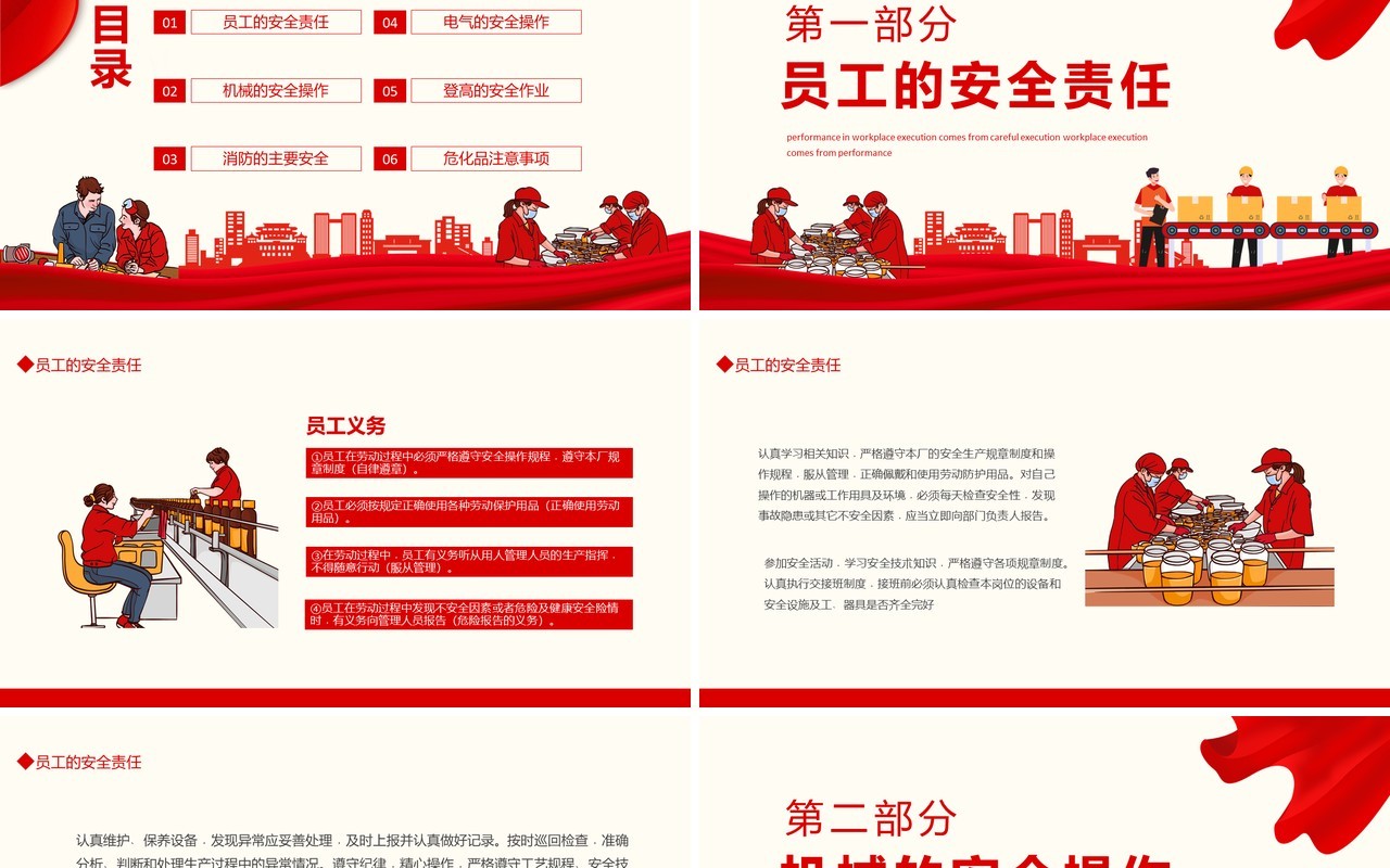企业生产车间安全管理培训动态PPT模板