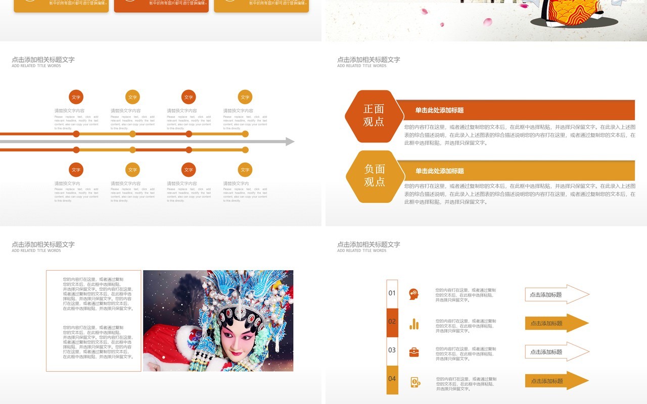 中国京剧文化演示PPT模板