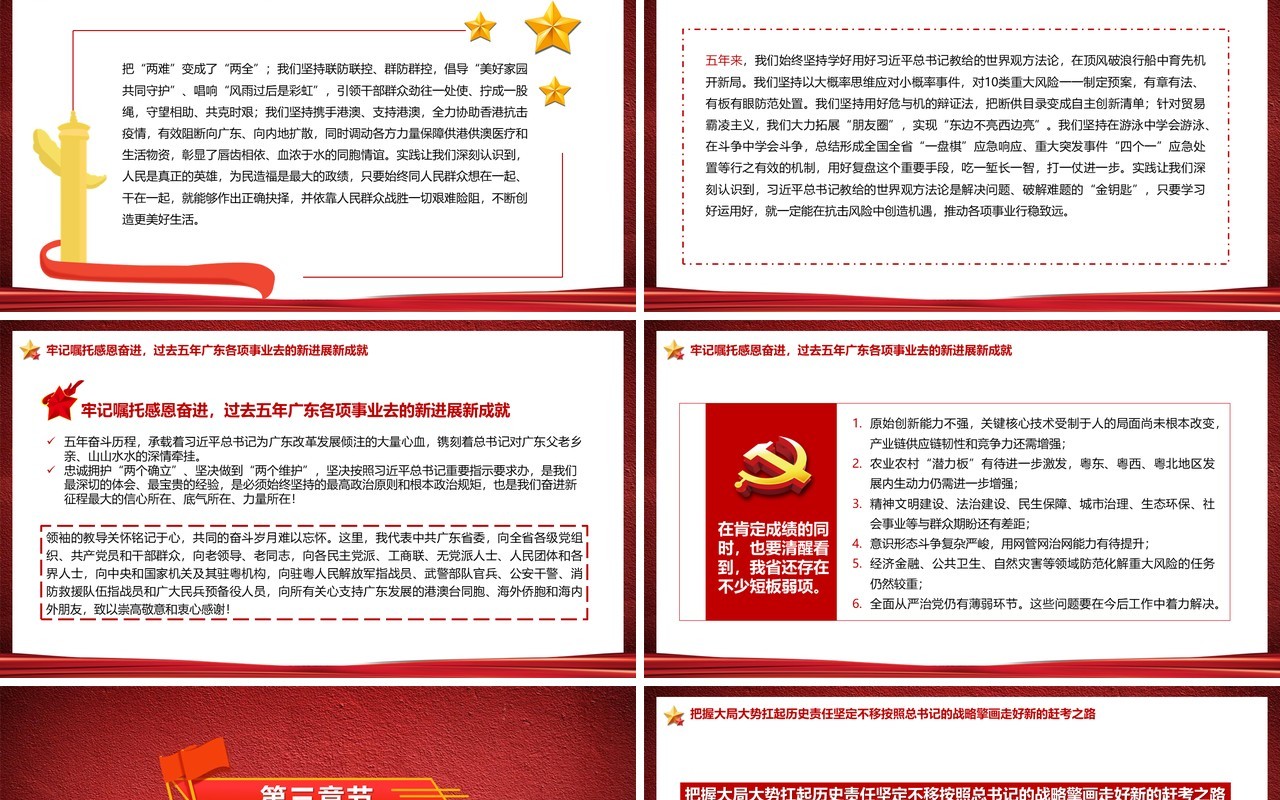 中国共产党广东省第十三次党代会PPT模板