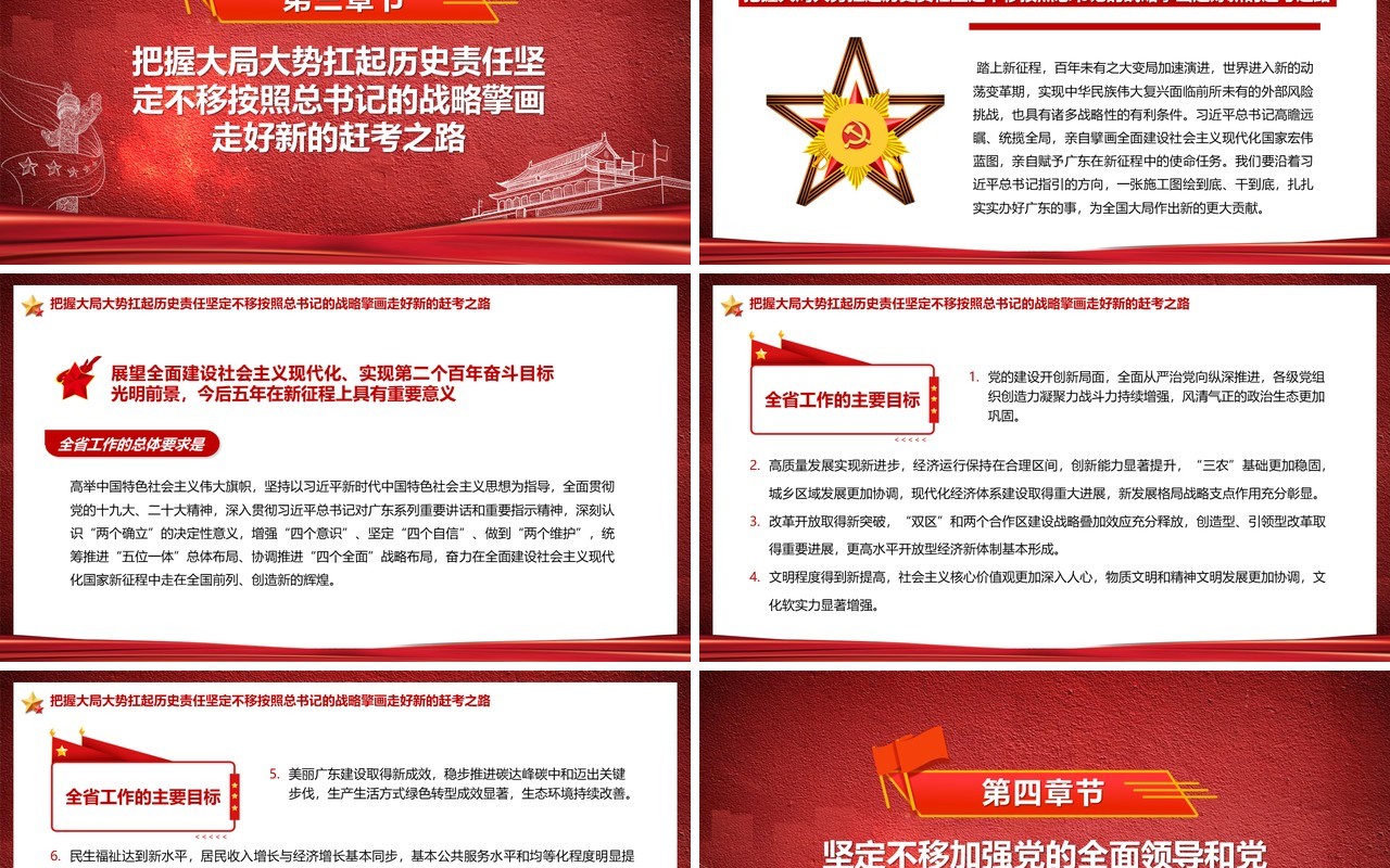 中国共产党广东省第十三次党代会PPT模板
