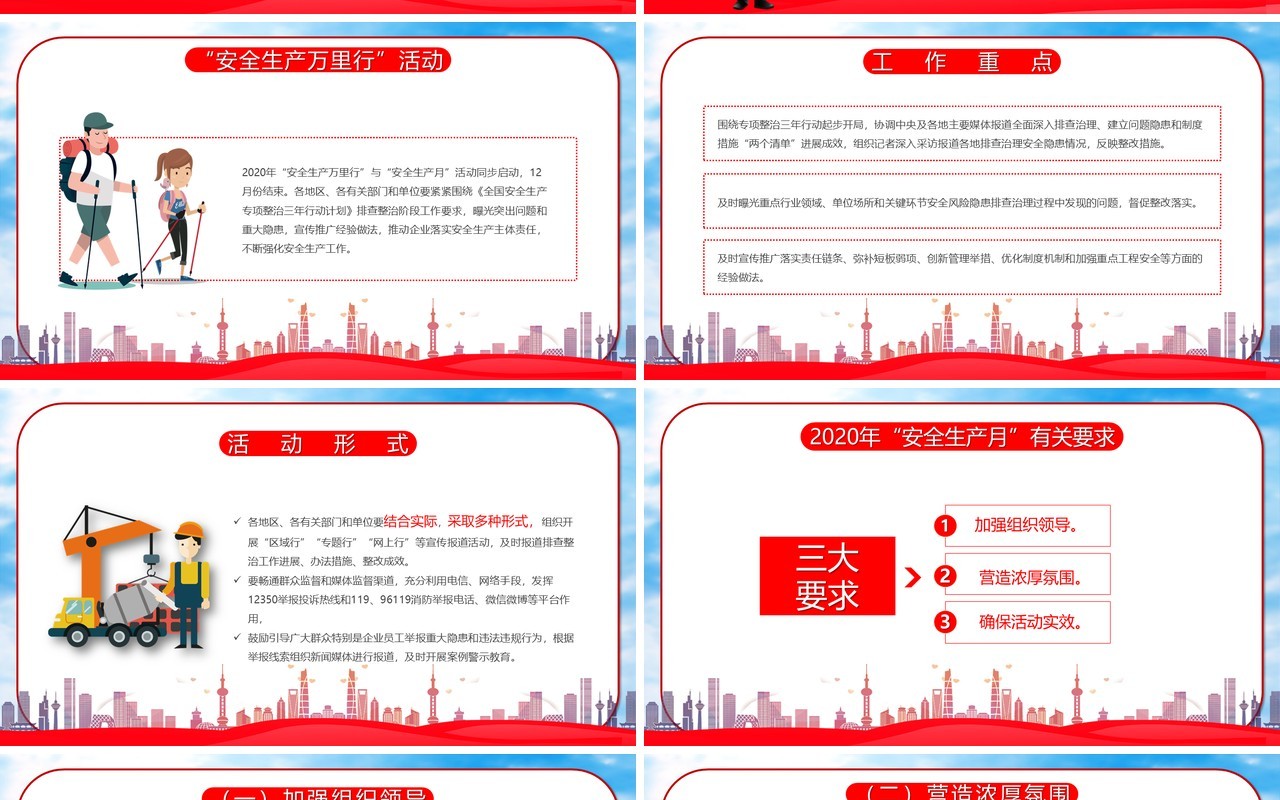 2020消除事故隐患筑牢安全防线安全生产月PPT模板