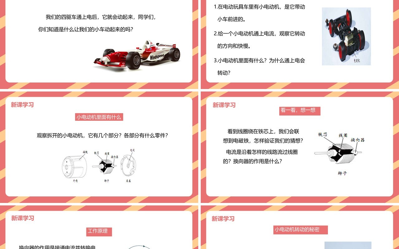 教科版六年级科学上册神奇的小电动机PPT模板