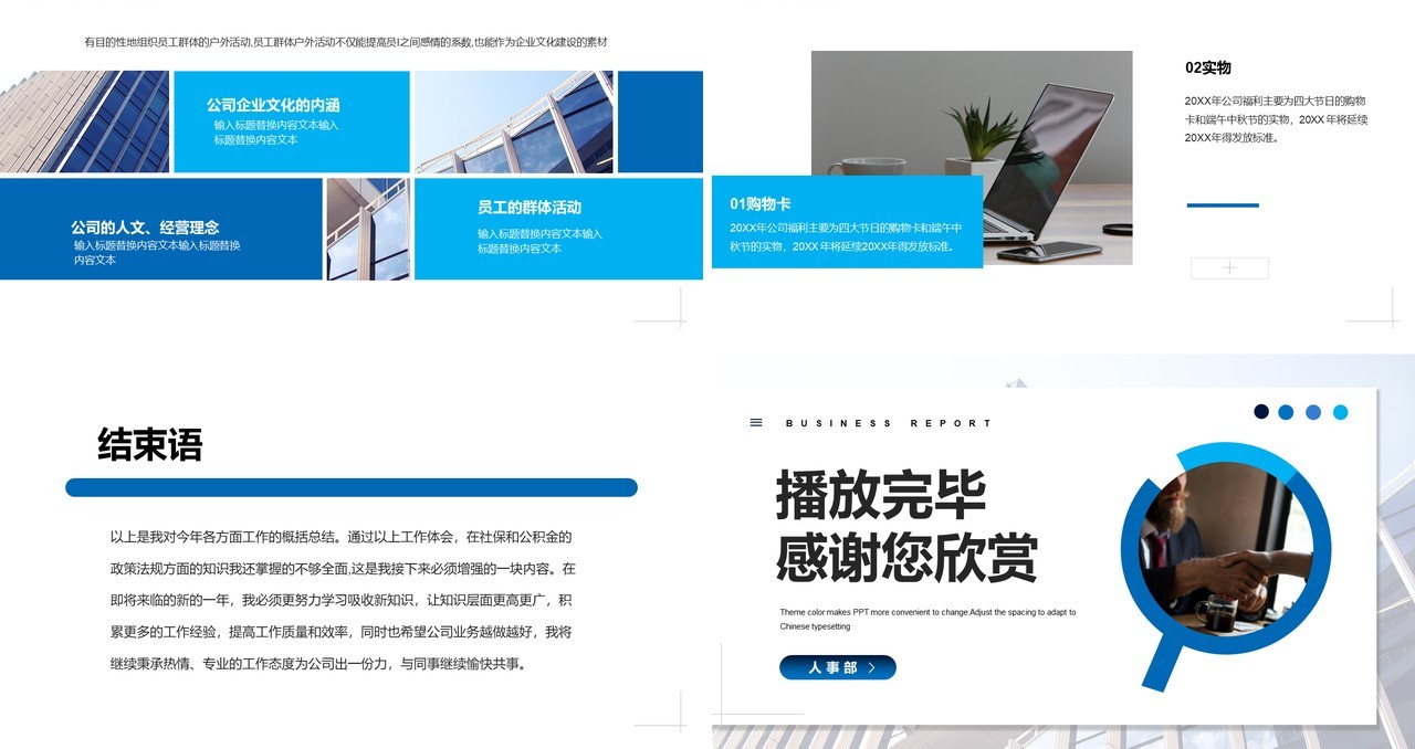 2021人事部年终工作总结汇报暨新年计划动态PPT模板
