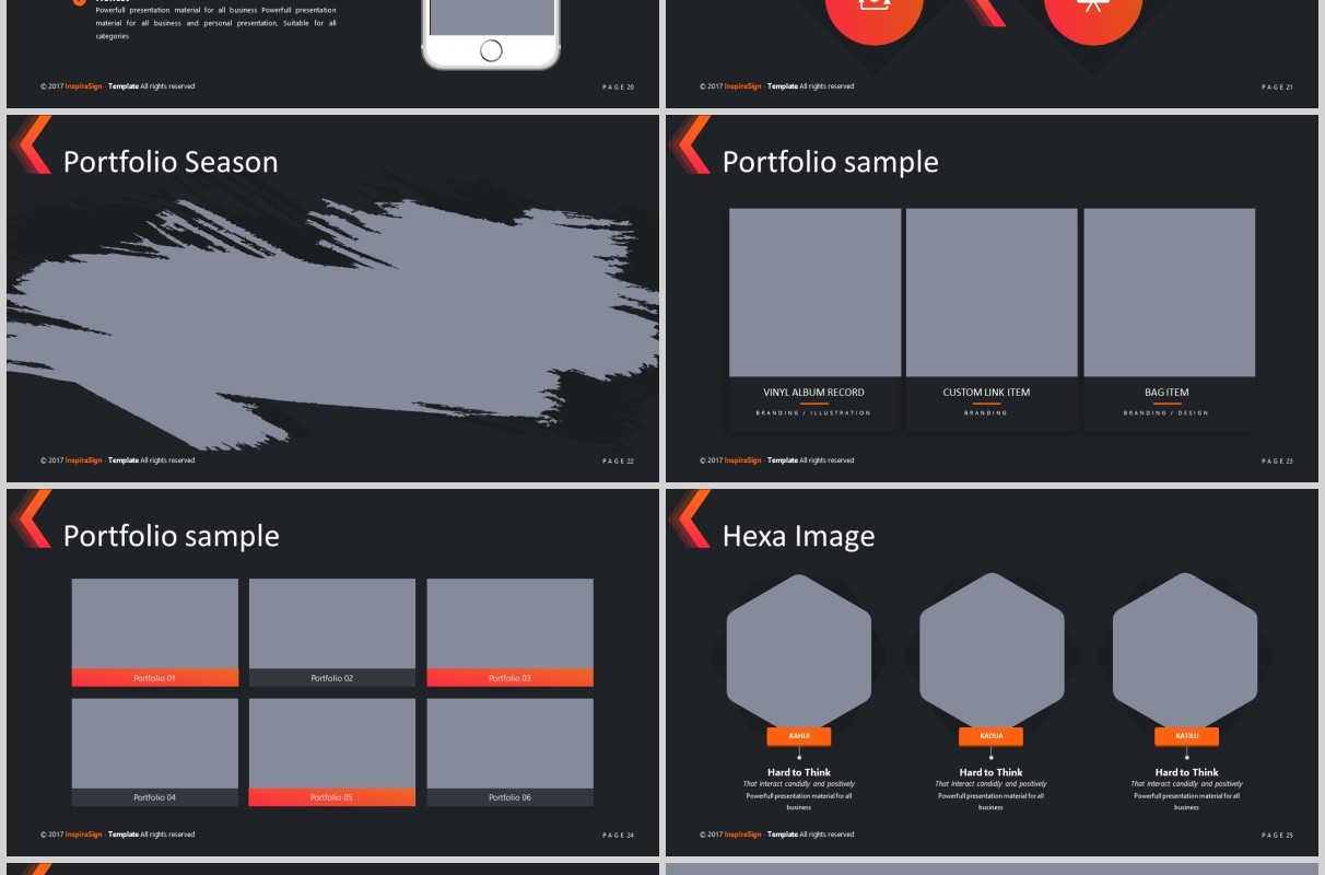 深色商务通用PPT模板版式设计可视化信息图表Cleanux Powerpoint Template