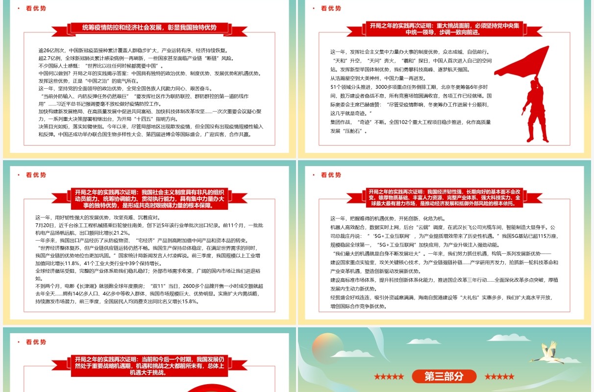 绿色国潮开局之年看大势党政PPT模板