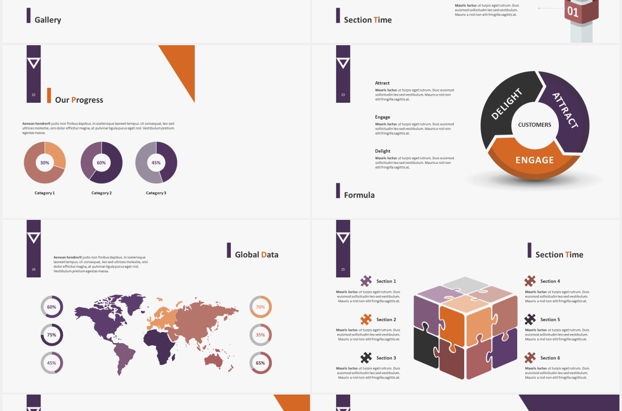 公司业务介绍图文排版设计PPT模板COMPANIZE - Business Powerpoint Template