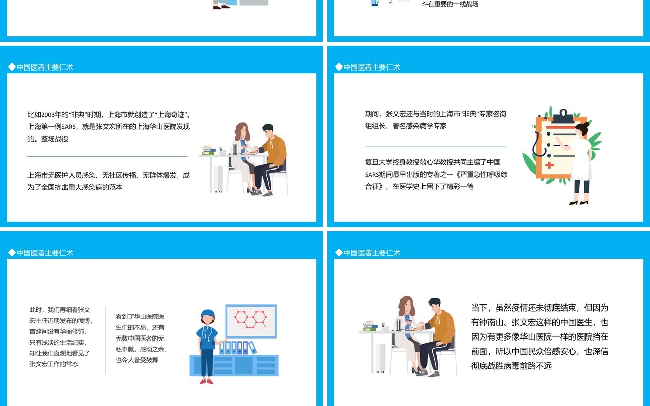 医者仁心责任传承硬核医生张文宏动态PPT模板