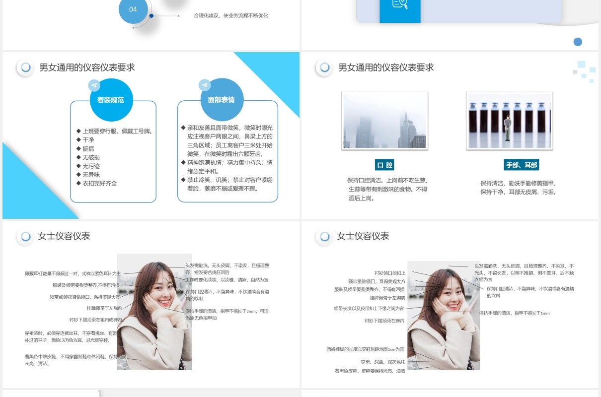 简约商务银行礼仪培训课件PPT模板