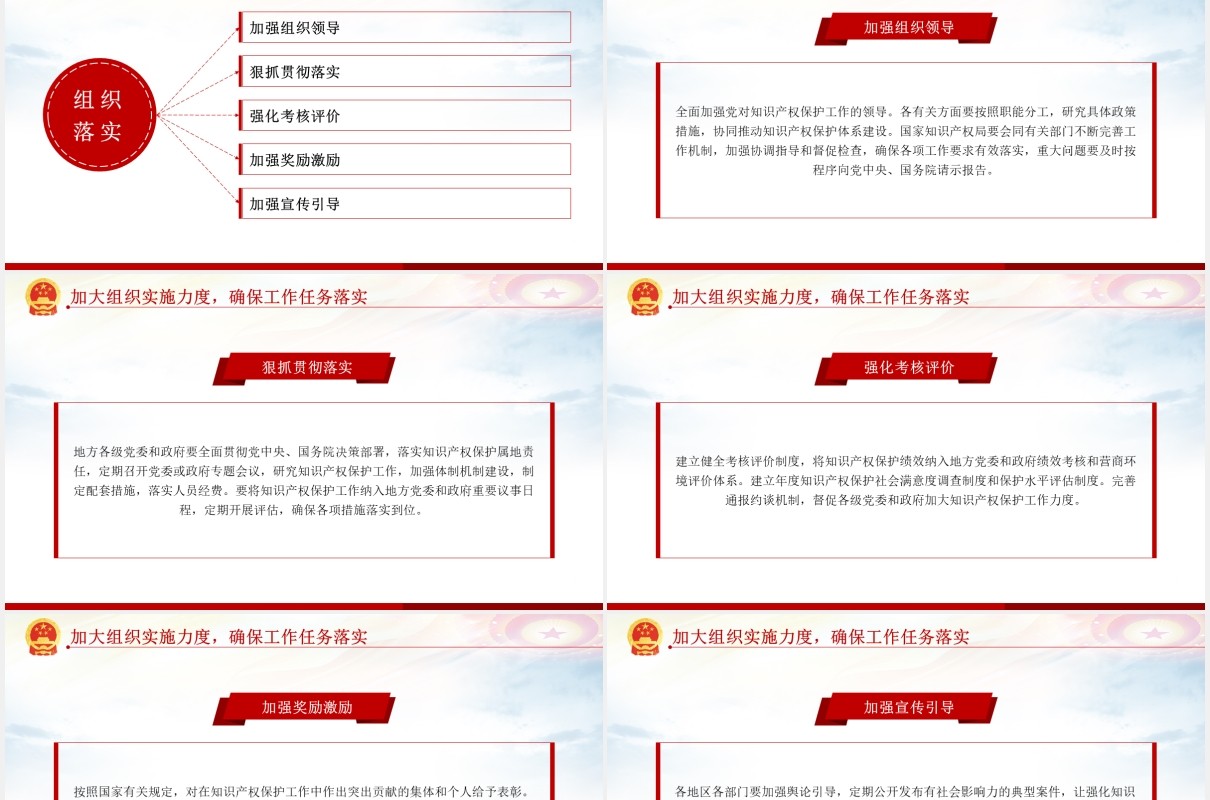 学习解读国务院关于强化知识产权保护的意见党建党政PPT模板