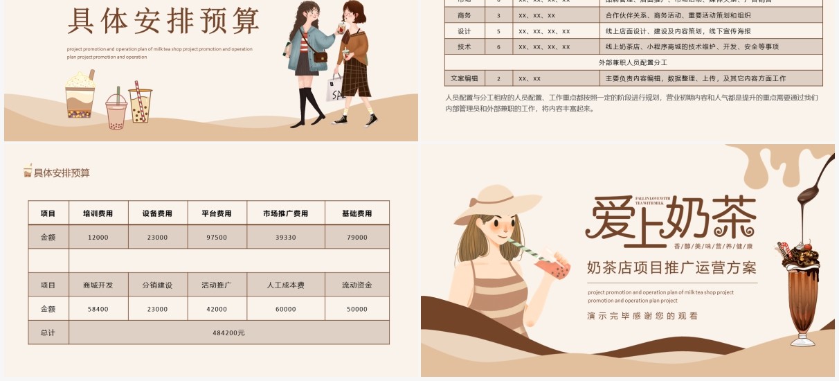 奶茶店项目推广运营方案动态PPT模板