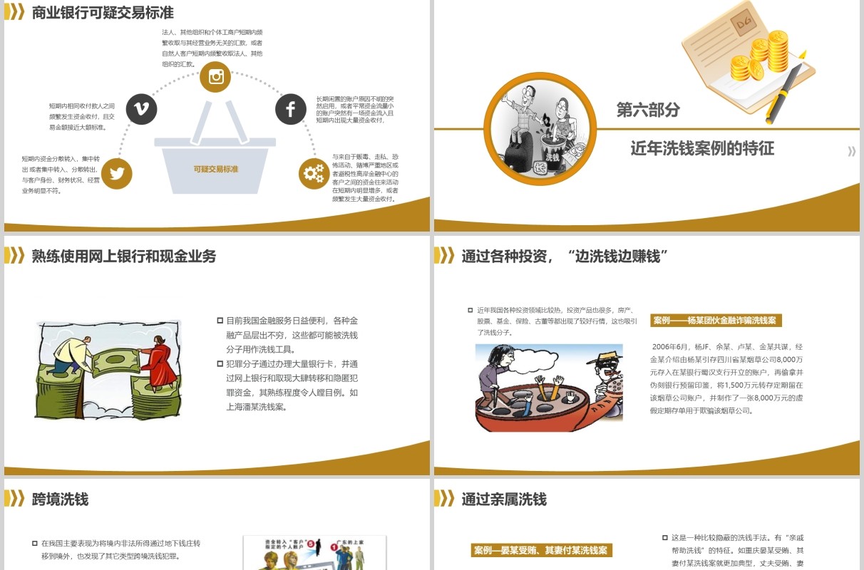 金色反洗钱基础知识培训金融理财投资知识培训商务动态PPT模板