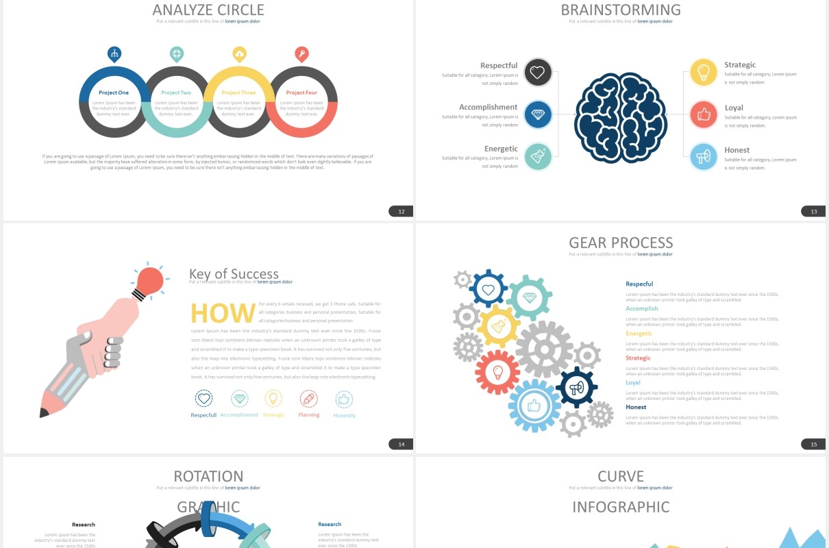简约商务工作报告PPT素材模板nineteen powerpoint template